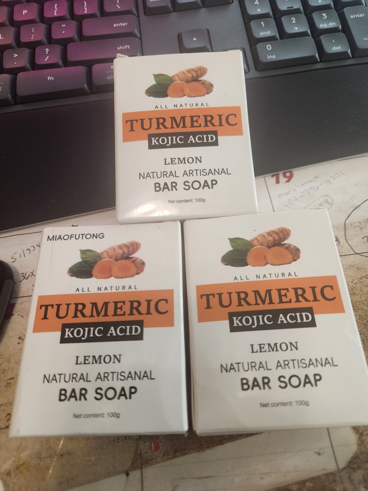 Turmeric Lemon & Kojic Acid Soap Bar 3 pack