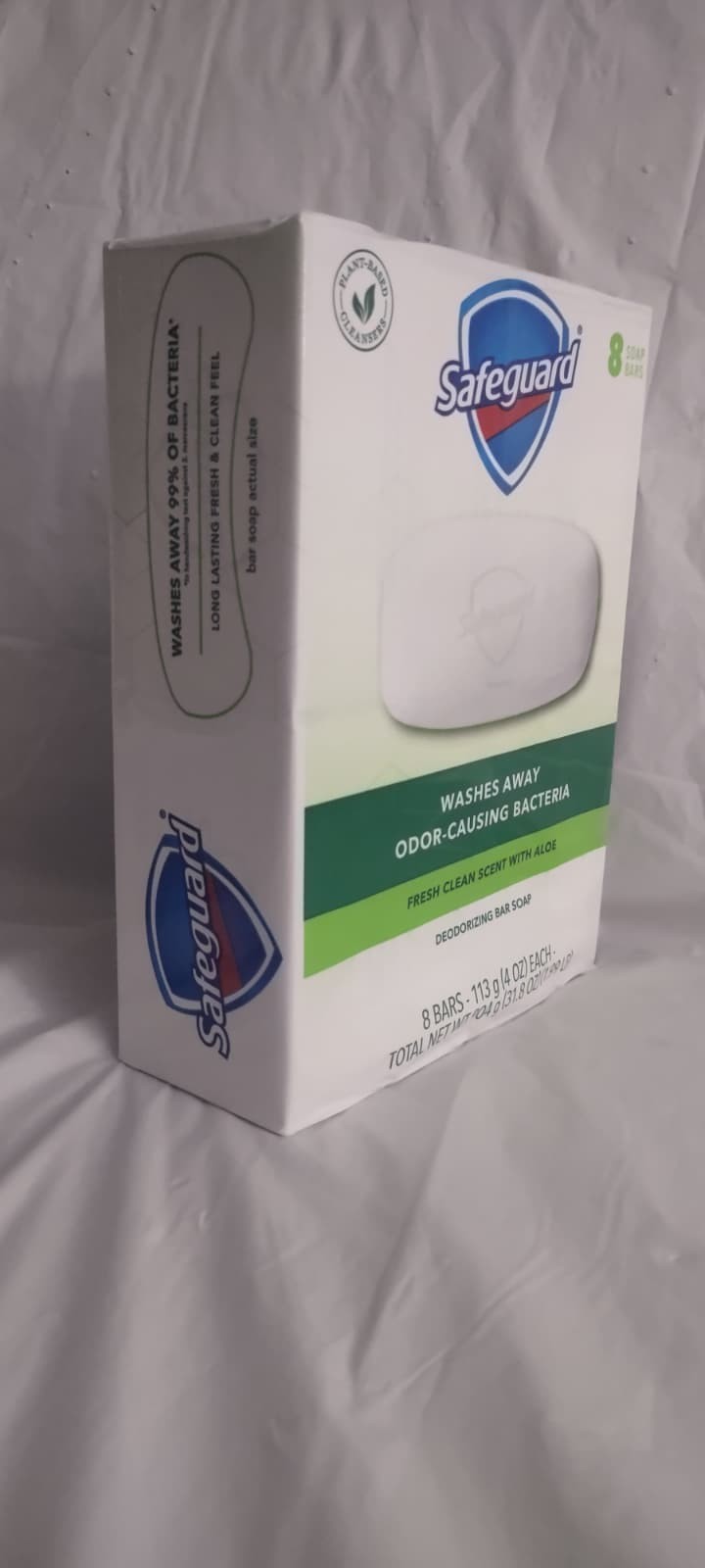 SAFEGUARD Soap White w/ touch of Aloe ( 8 bars )