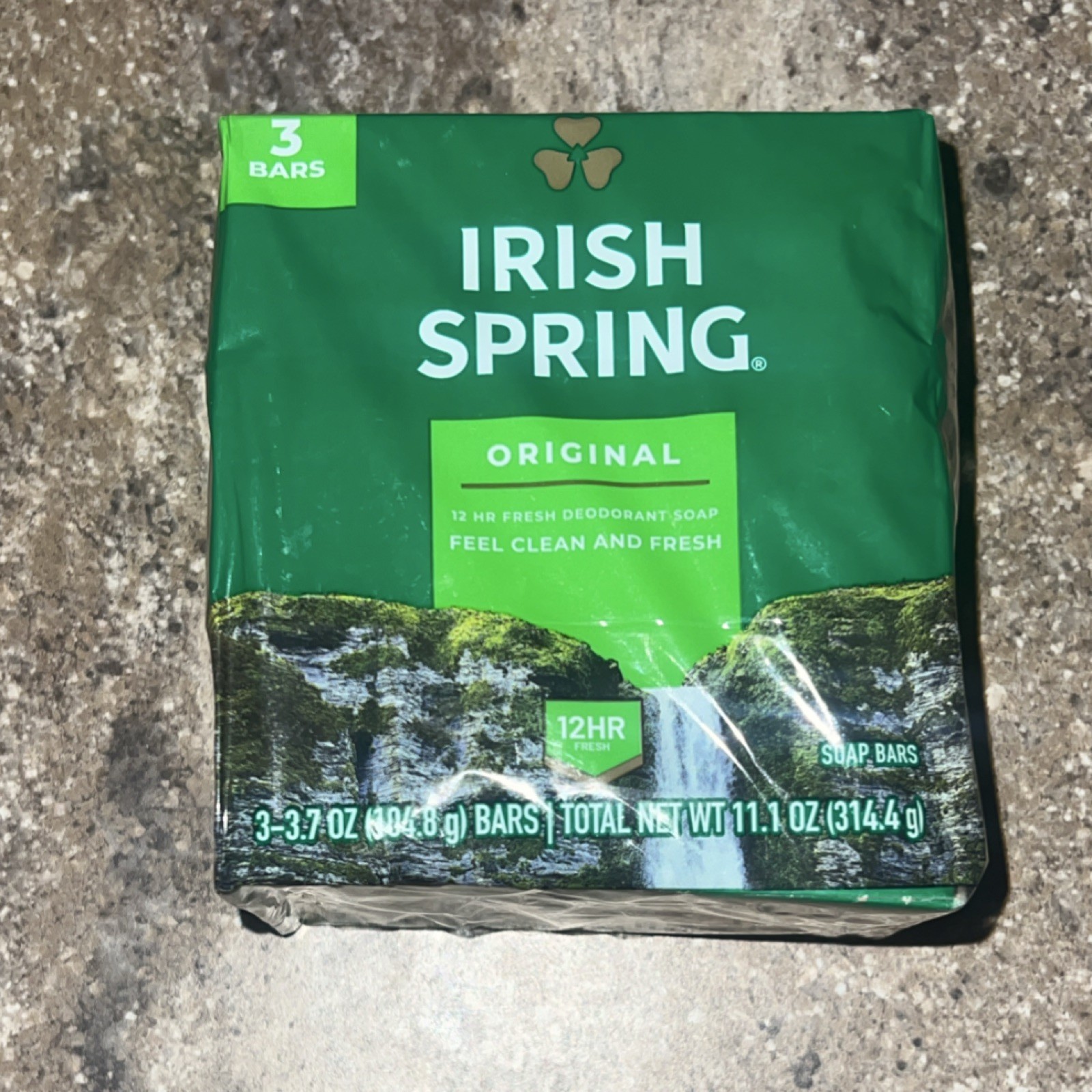 Irish Spring Original Deodorant Soap 3 Bar Pack 3.7oz Each 12HR Fresh 11.1oz