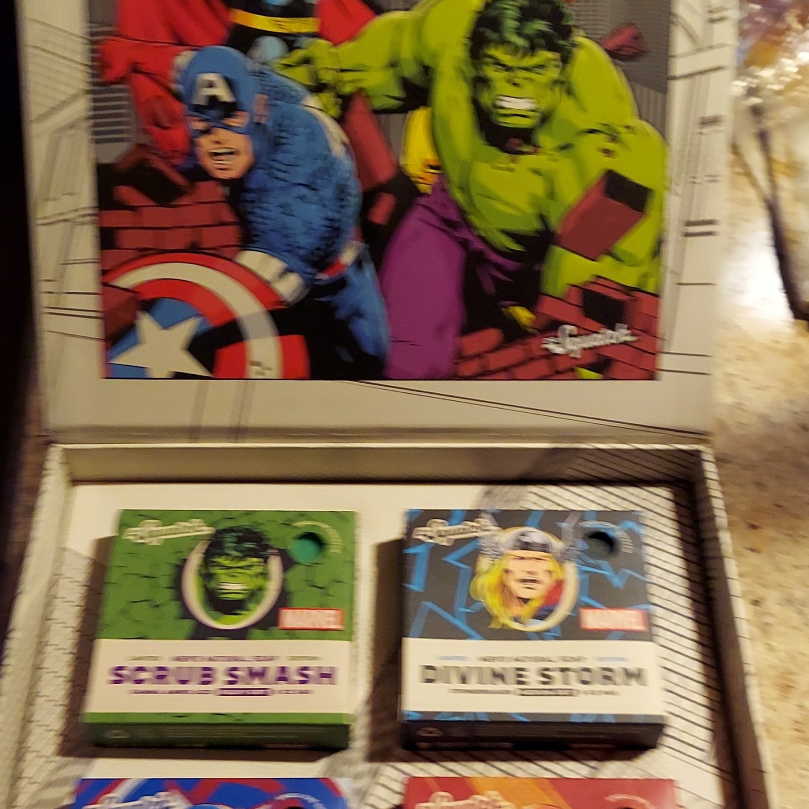 Marvel Assorted Soap Set Moisturizing Comic Pattern Multicolor