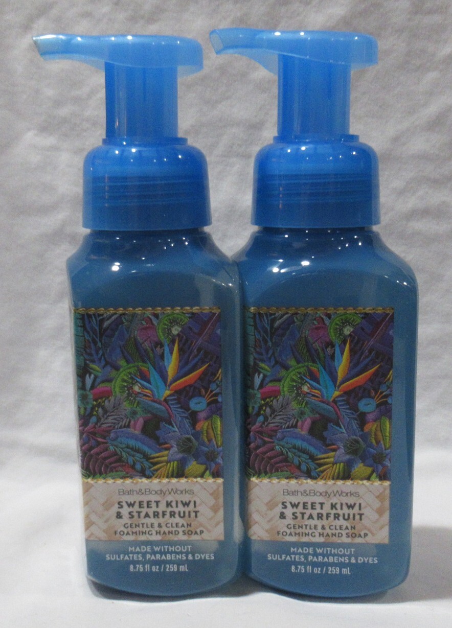 Bath & Body Works G&C Foaming Hand Soap Set Lot of 2 SWEET KIWI & STARFRUIT