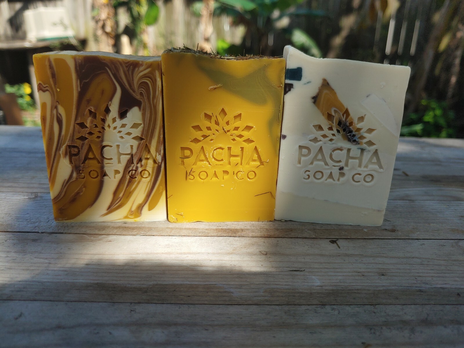 Lot Of 5- Pacha Soap, Almond Goat Milk, Salt & Kemp , French Lavender, lemongras