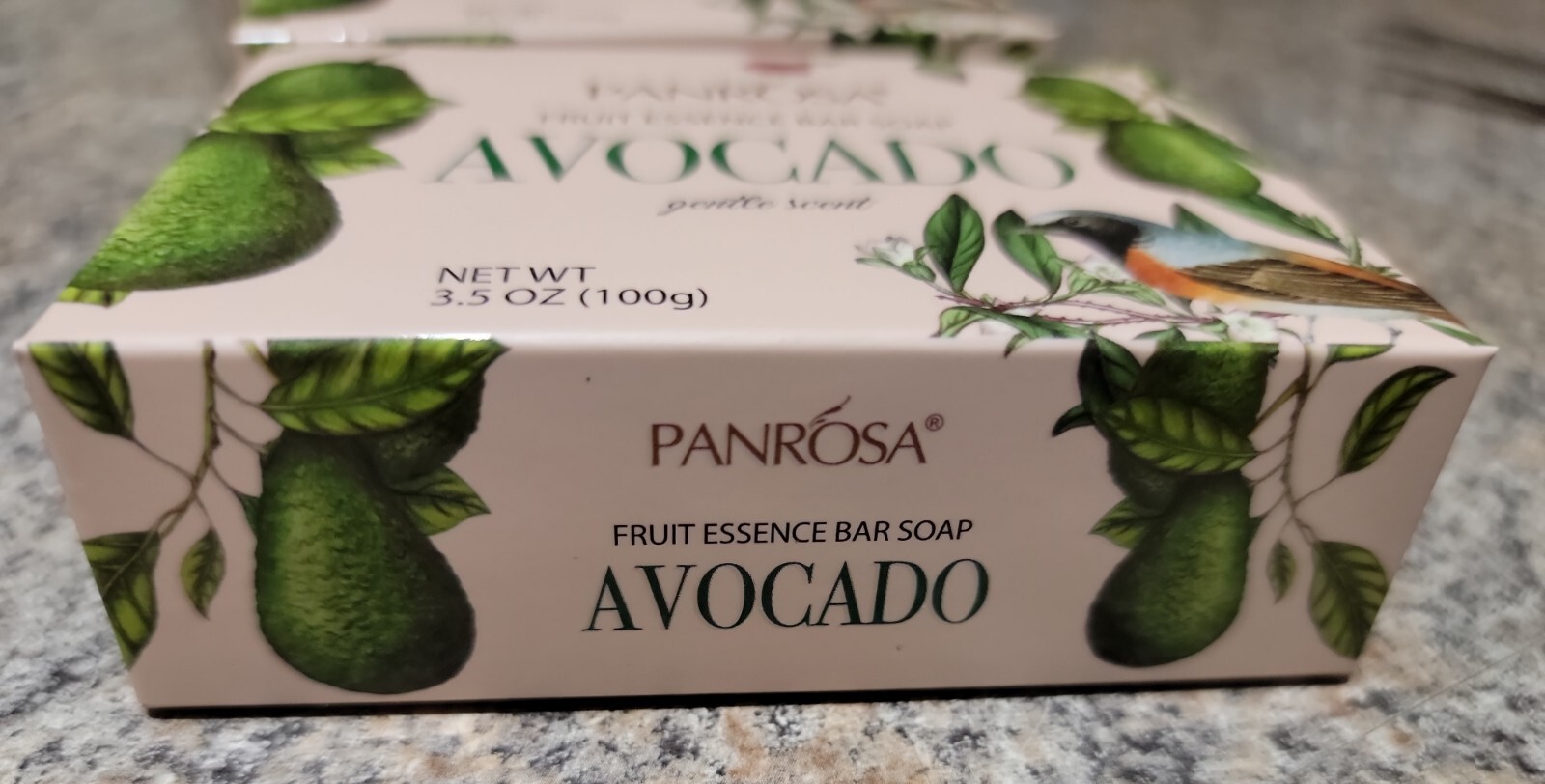 3 bars Panrosa Avocado Gently Scent Fruit Essence Bar Soap 3.5oz