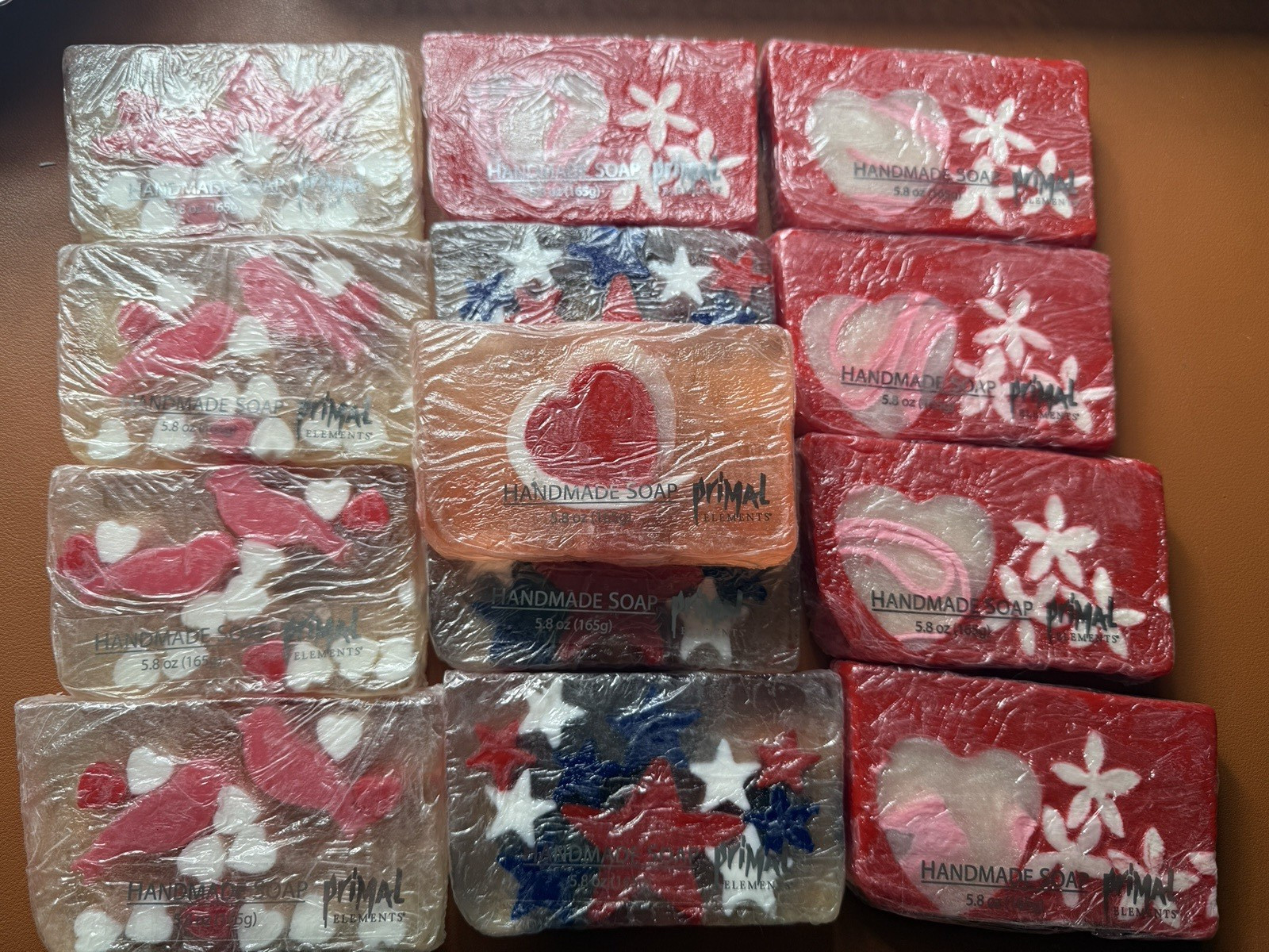 13 Lot Primal Elements Soap Bars Handmade Vegetable Glycerin: Cherish-LoveBirds+