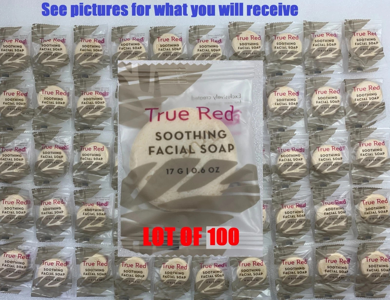 True Red Soothing facial soap 17 G | 0.6 Oz LOT(100) 💧💧 NEW