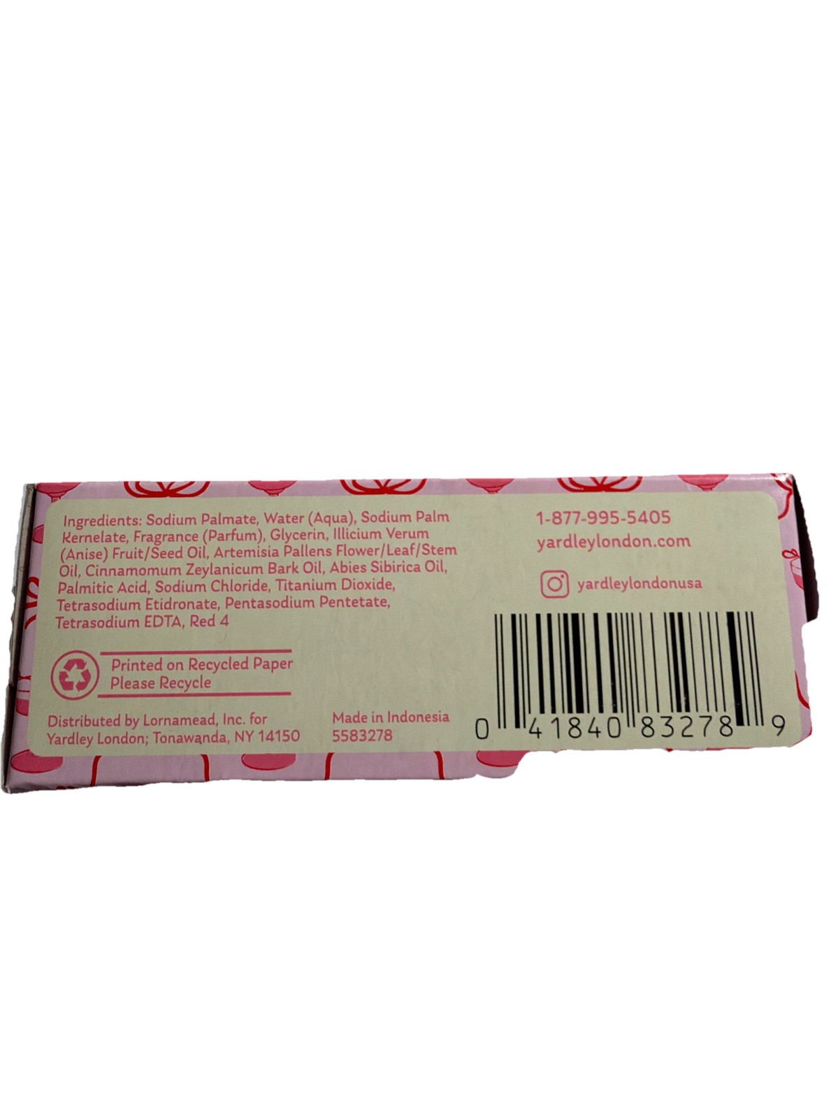 10 Yardley London Limited Edition Pretty & Pink PARTY PUNCH Bath Soap 4oz