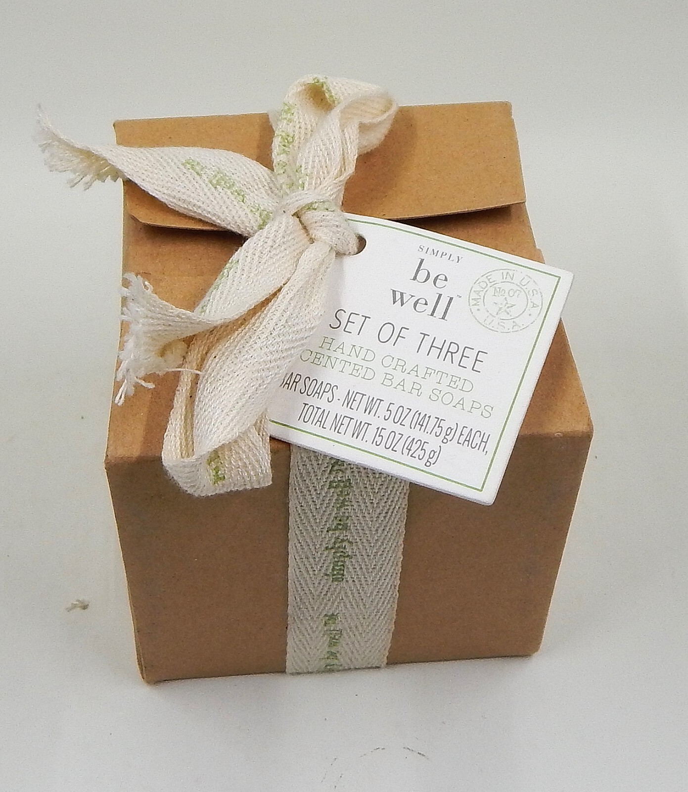 Simply Be Well Hand Crafted Soap Set of 3 Almond Milk Lemon Poppy Olive Oil