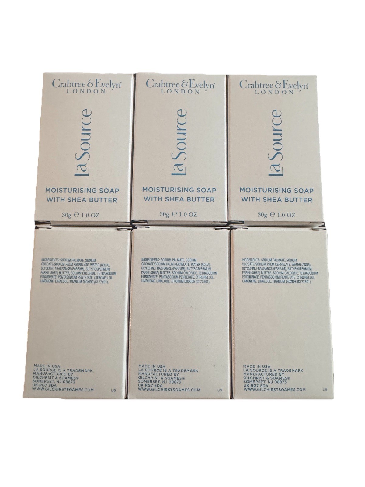 Crabtree & Evelyn La Source Moisturizing Soap Shea Butter 30g – Lot of 6
