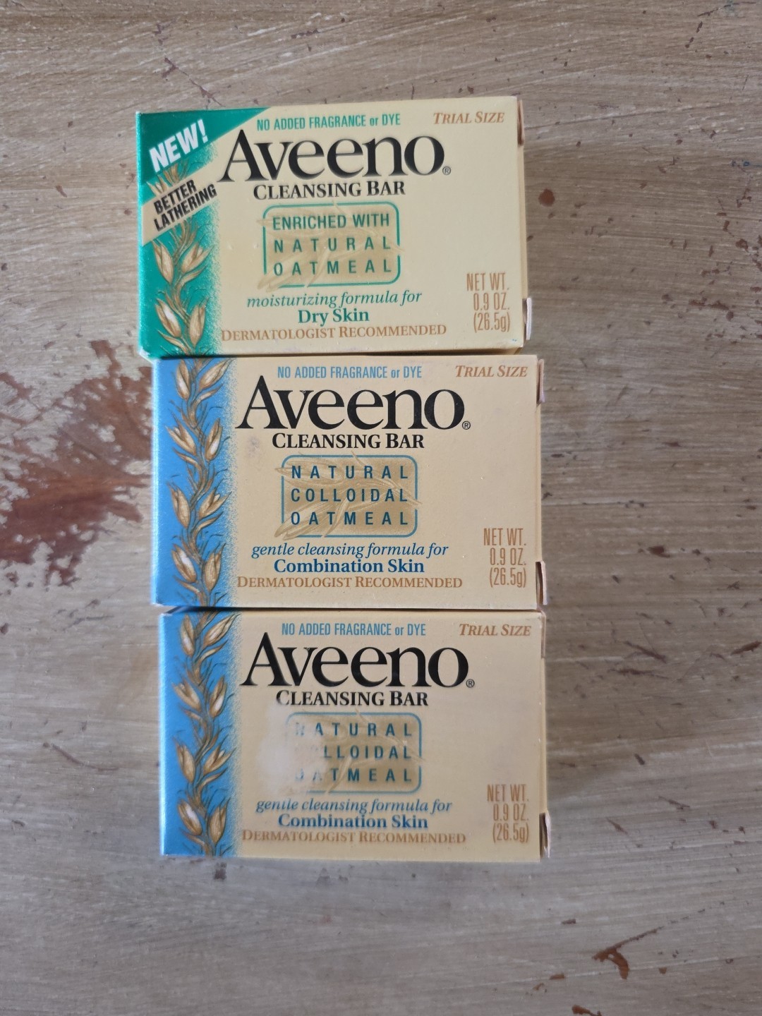 Aveeno Cleansing Bar Combination 1995/96/98 Trial Size .9oz Fragrance Free