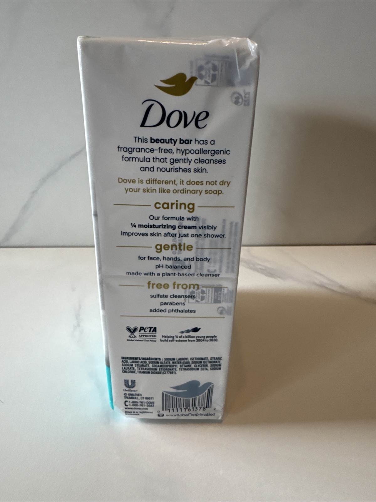 Dove Beauty Bar Sensitive Skin With Moisturizing Cream 3.75 Oz. Each. Pack of 8