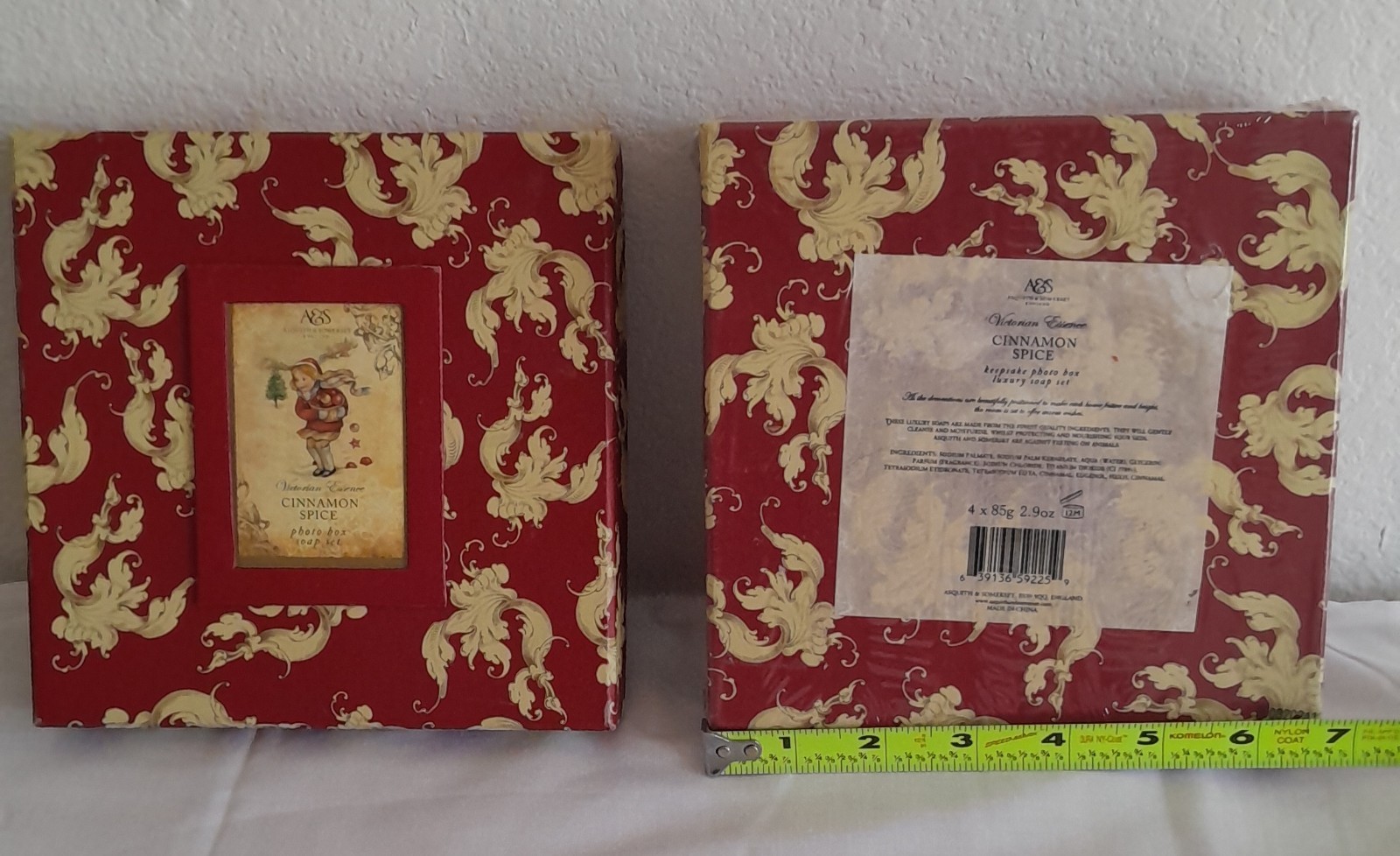A&S Victorian Essence Cinnamon Spice Luxury Soap Cleanse Nourishes Softens 4×85g
