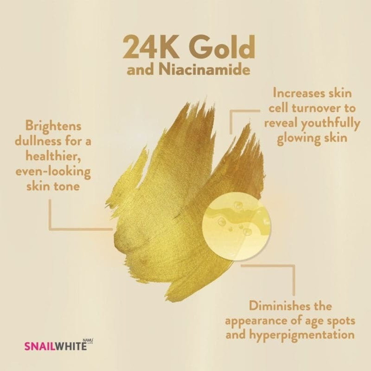 Snail White Whipp Soap Gold & Face Cream Duo Set Brightening Skincare Gift