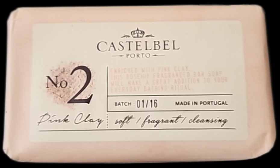 CASTELBEL PORTO ROSEHIP PINK CLAY BAR SOAP MADE IN PORTUGAL NEW FREE SHIPPING US