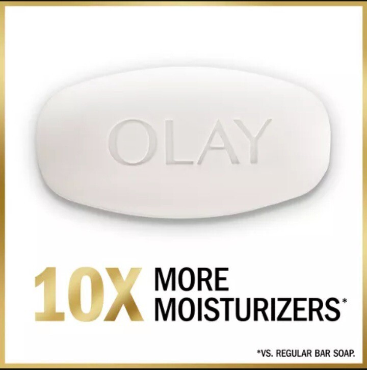 NEW! OLAY (6-BARS) 3.75 Oz. Bars ●SHEA BUTTER● Ultra 10X Moisture Beauty Bars.