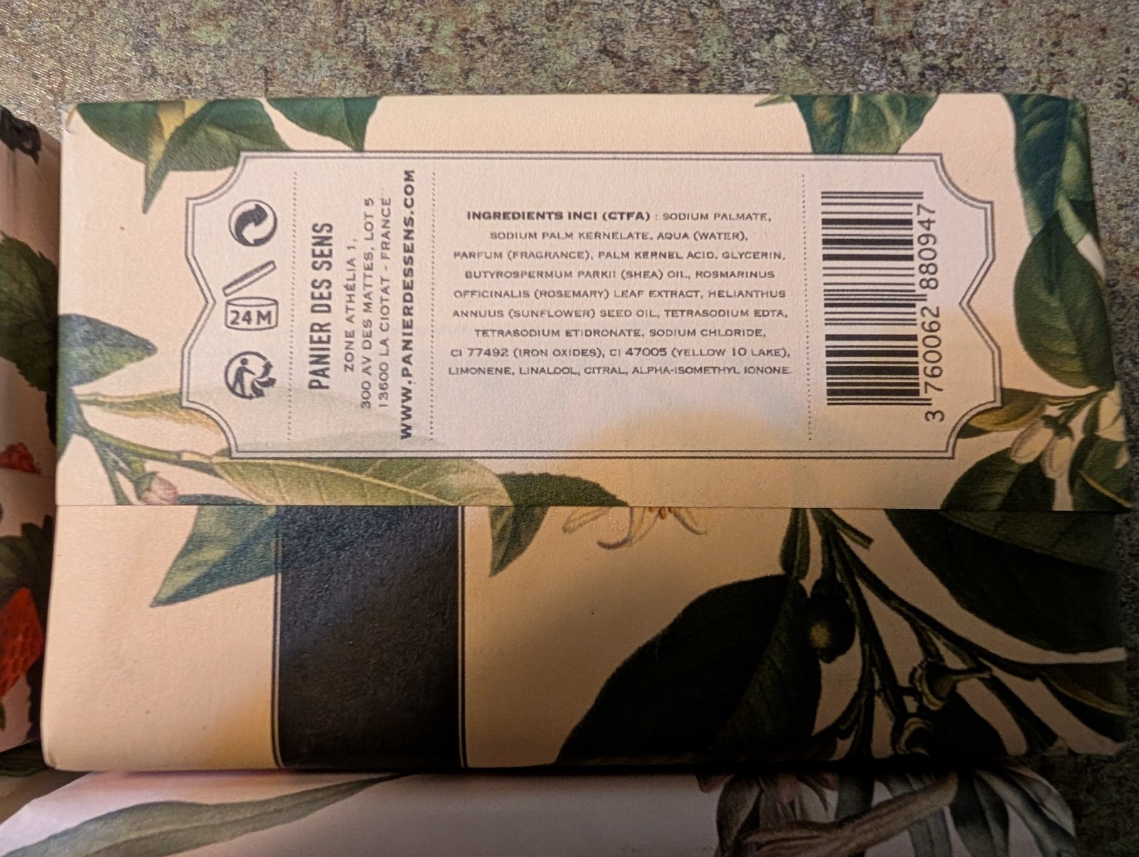 4pc Bath Bar Soap Panier Des Sens France 7oz 200g Each NEW SEALED