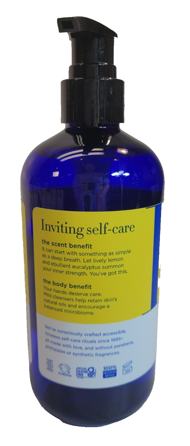 3-Pack EO Liquid Hand Soap Lemon & Eucalyptus w/ Pure Essential Oils – 12oz Each