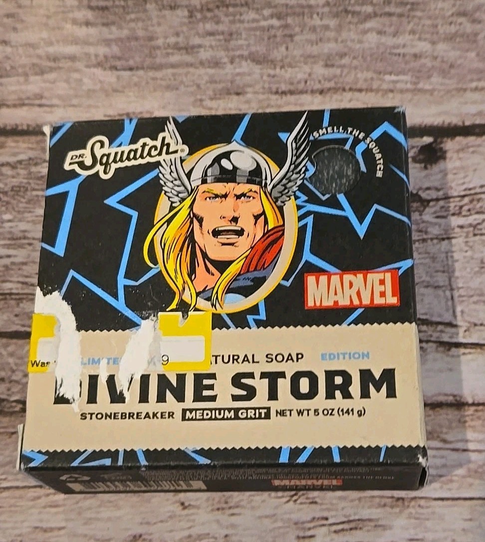 Dr. Squatch Divine Storm Thor Limited Edition Natural Soap Marvel Avengers (178)