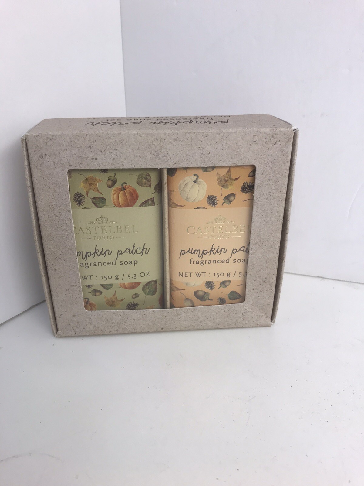 CASTEBEL PORTO PUMPKIN PATCH FRAGRANCED SOAPS 2 PACK 5.3 OZ EACH PORTUGAL NIB