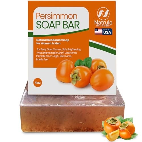 Natrulo Persimmon Soap Bar for Body Odor Control Â Purifying Deodorizing Body