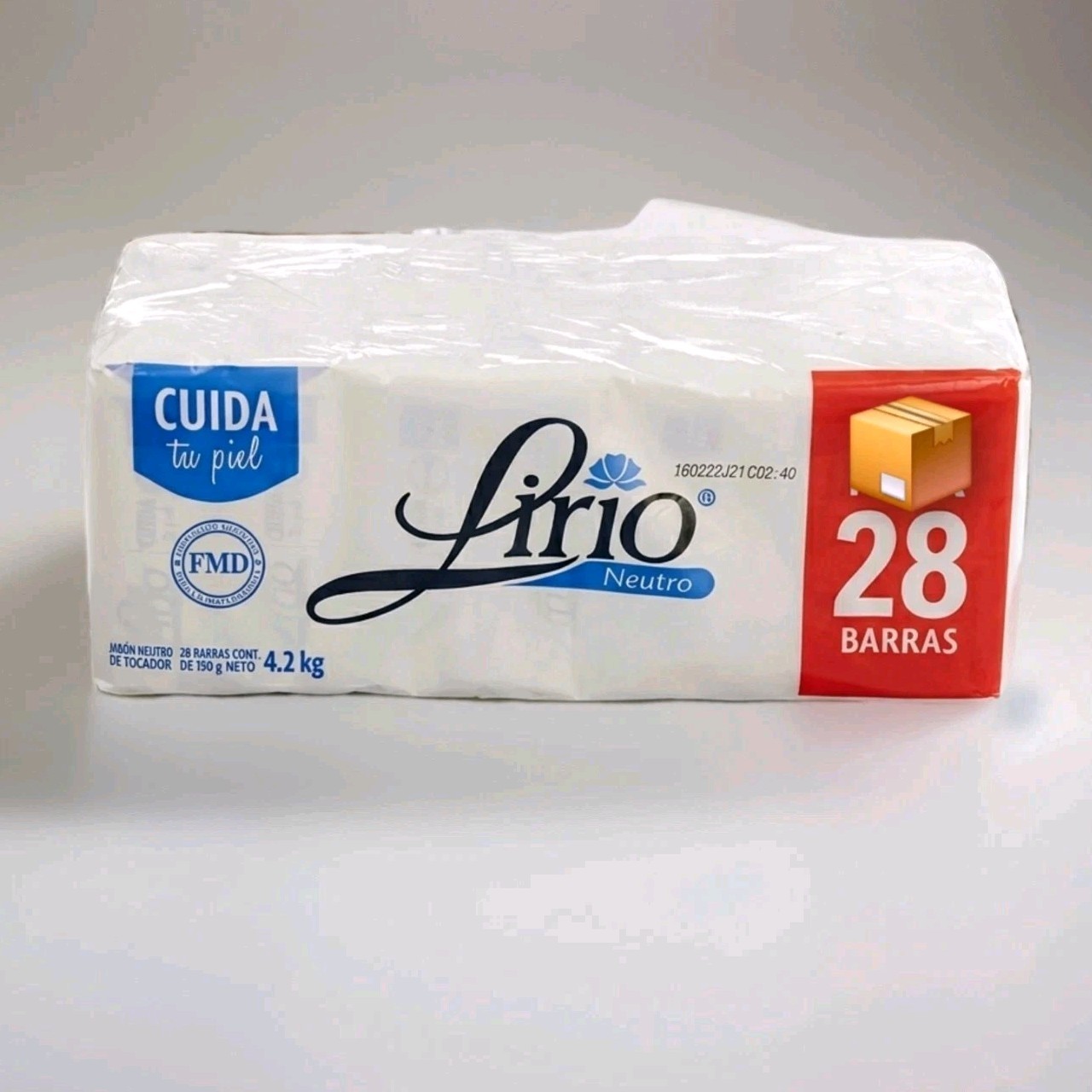 28 Pcs LIRIO Neutro Bath Soap 120g Bars Jabón Neutro Skin Cleansing Bulk Pack