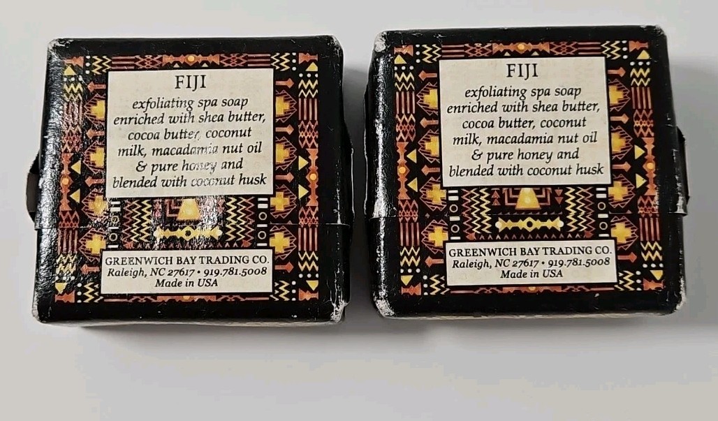 Greenwich Bay Trading Co. Fiji Travel Size Exfoliating Spa Soap Lot of 2