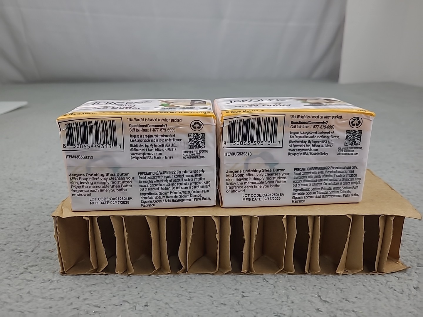 2x Jergens Mild Soap Enriching Shea Butter 3 Ounces 2 Bars per Pack