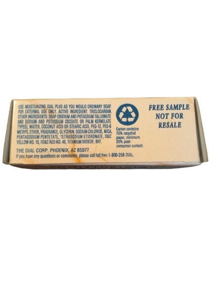 Dial Plus Moisturizing Bar Soap Normal to Dry Skin 2 Oz Sample Size Vintage