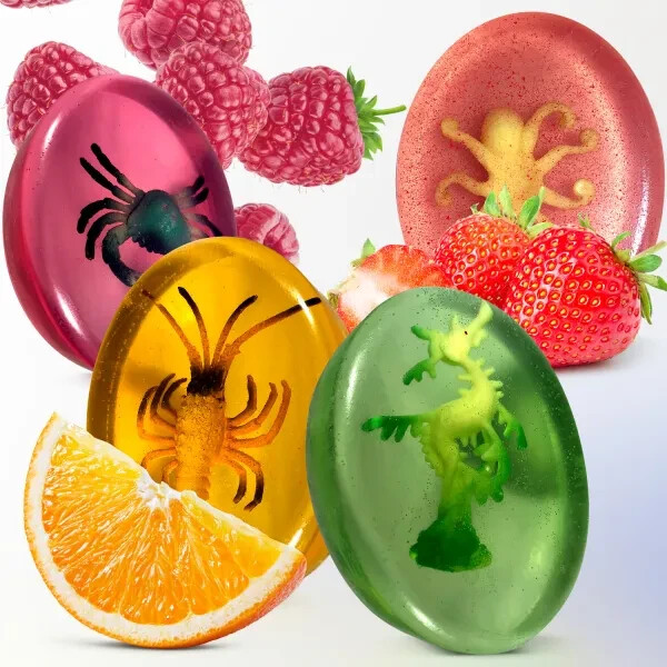 4 Colorful Kids Soap Bars For Kids with SEA ANIMALS T – Natural Aroma Kids USA