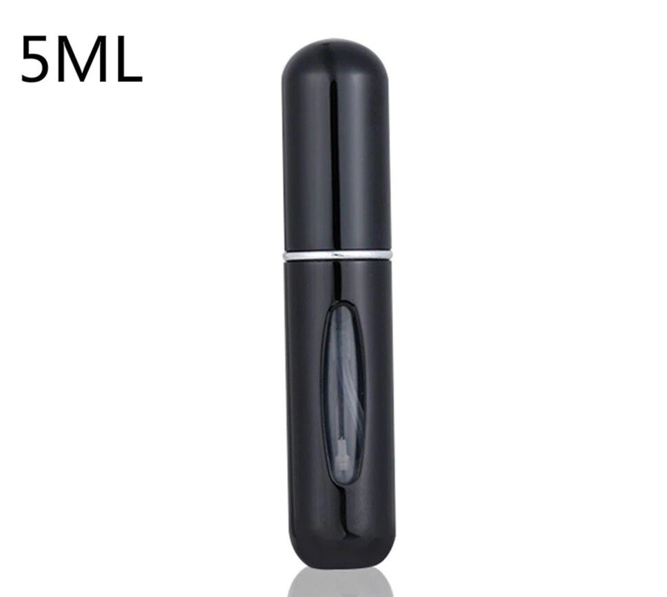 5ml Mini Refillable Travel Portable Perfume Atomizer Bottle Spray Pump Case