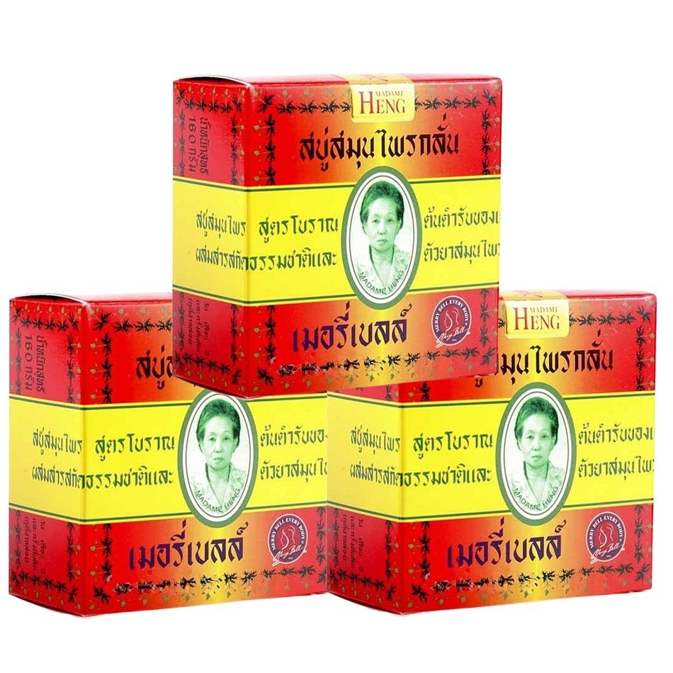 3x160g Soap Heng Madame Original Natural Herbal Merry Bell Balance Body Face