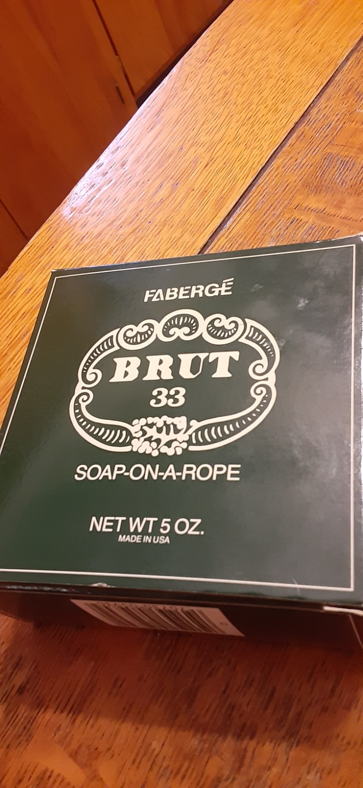 Faberge Brut33 Soap-on-a-Rope 5oz Bar Vintage U.S.A