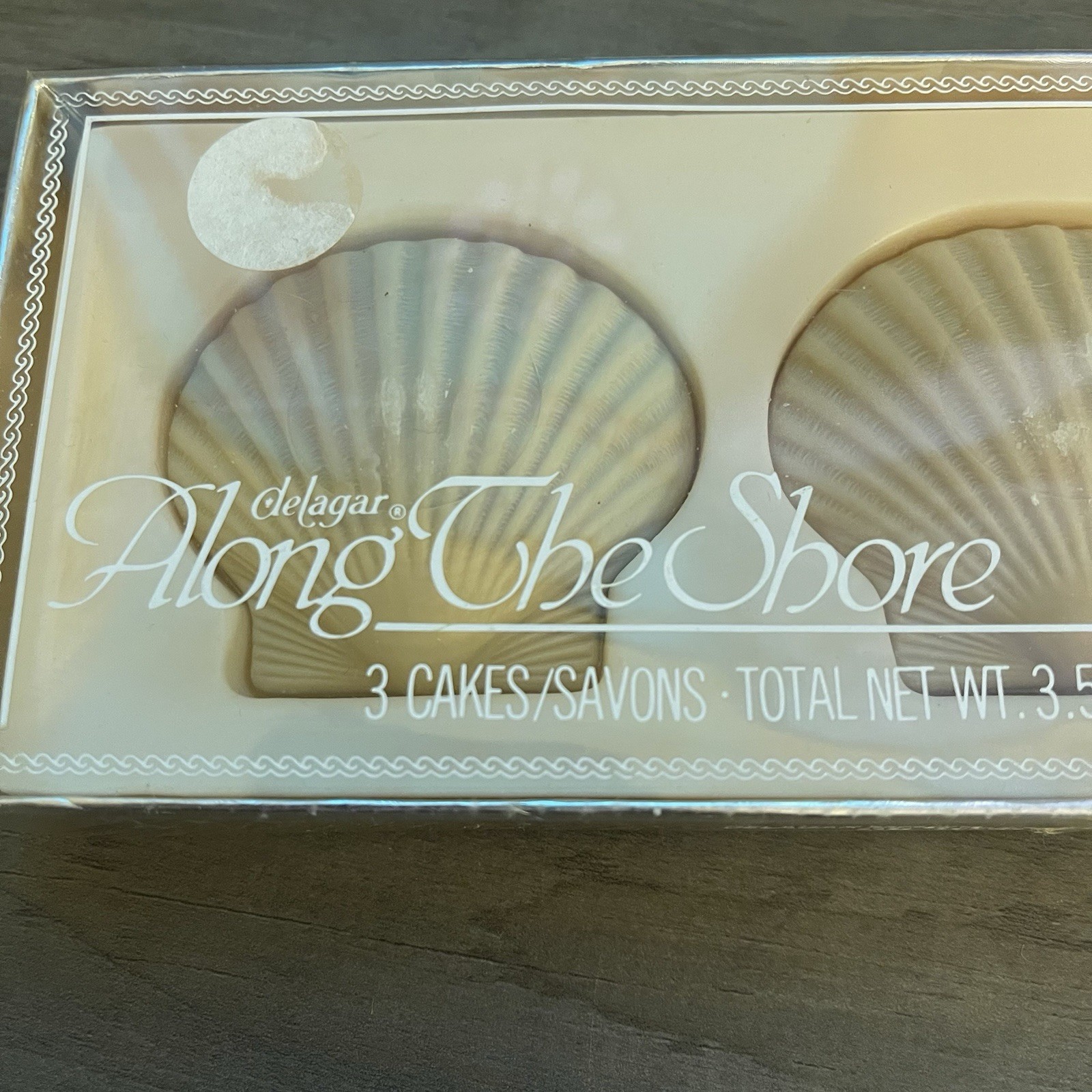 Delagar ALONG THE SHORE Seashell Perfumed Guest Soaps 3.5 oz New Vintage
