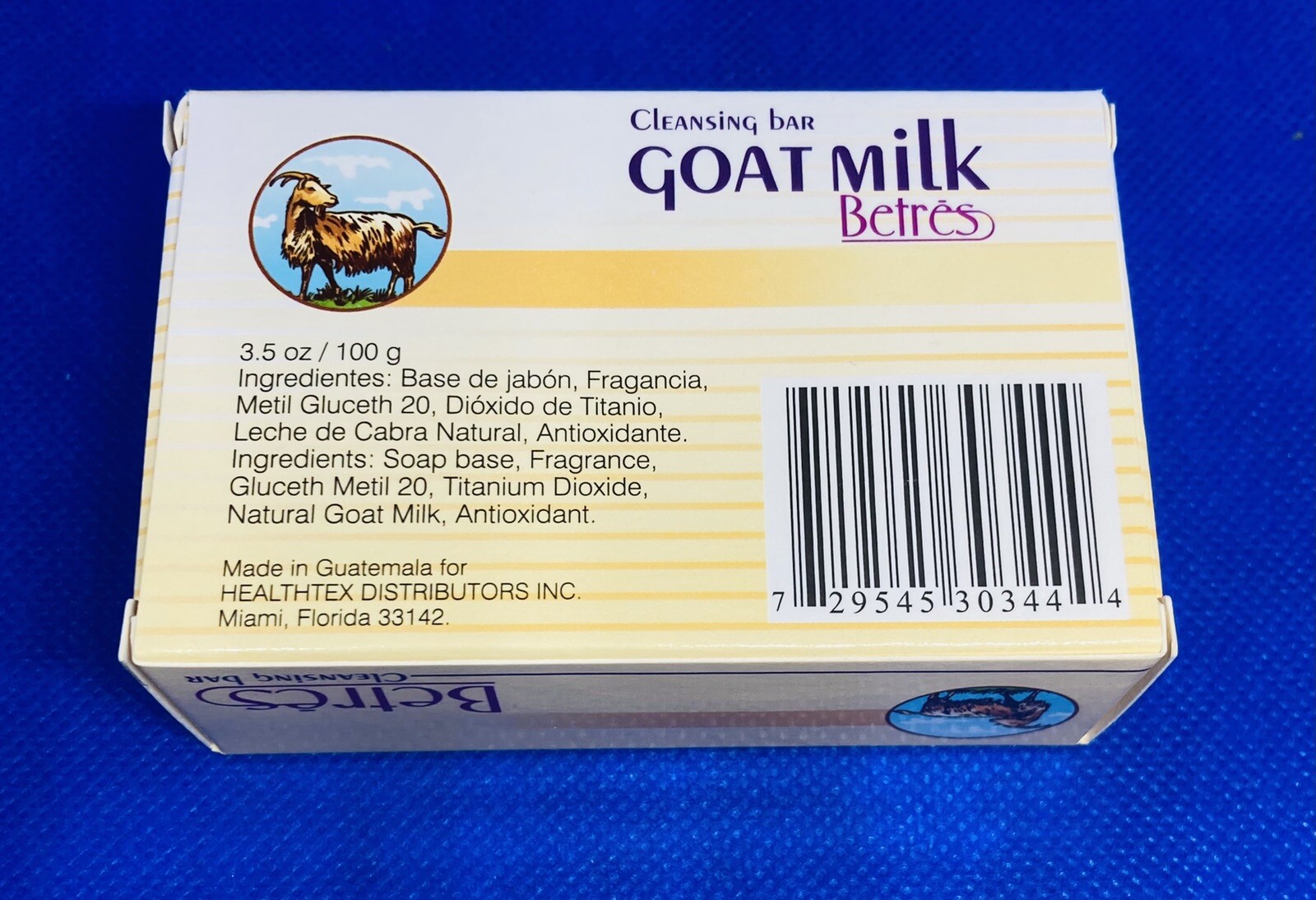 (Pack of 5) Betres Goat Milk Moisturizing Bar Soap, 3.5 oz. Jabon Leche de Cabra