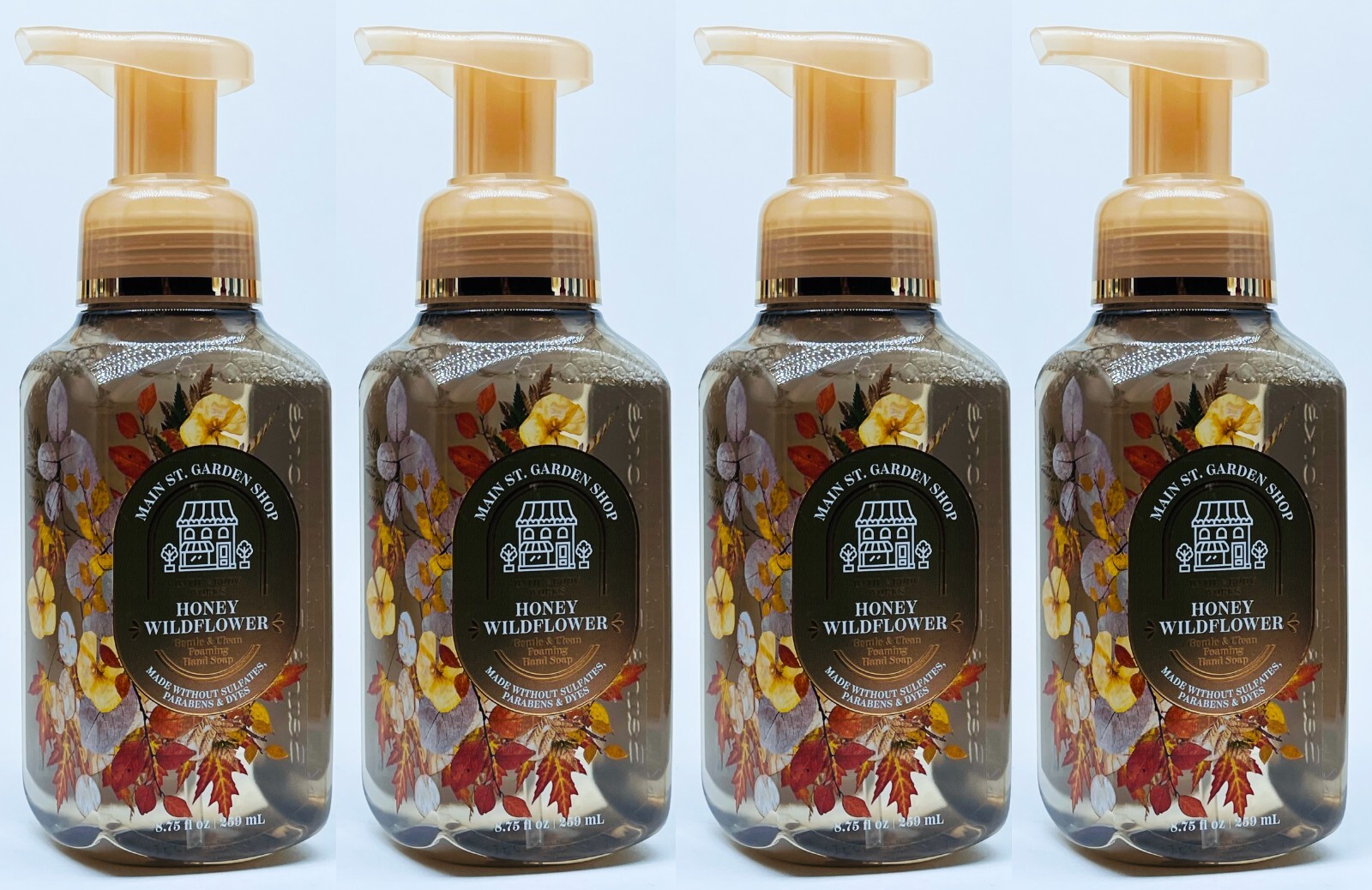 4 Bath & Body Works HONEY WILDFLOWER Gentle Foaming Hand Soap 8.75 oz