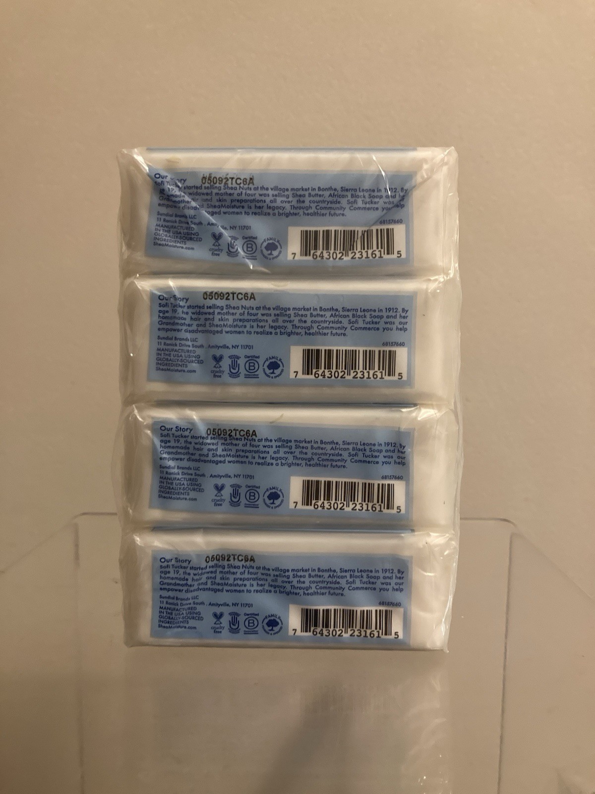 Shea Moisture Manuka Honey and Yogurt Skin Renewal Recipe Bar Soap 8 oz (4 Bars)