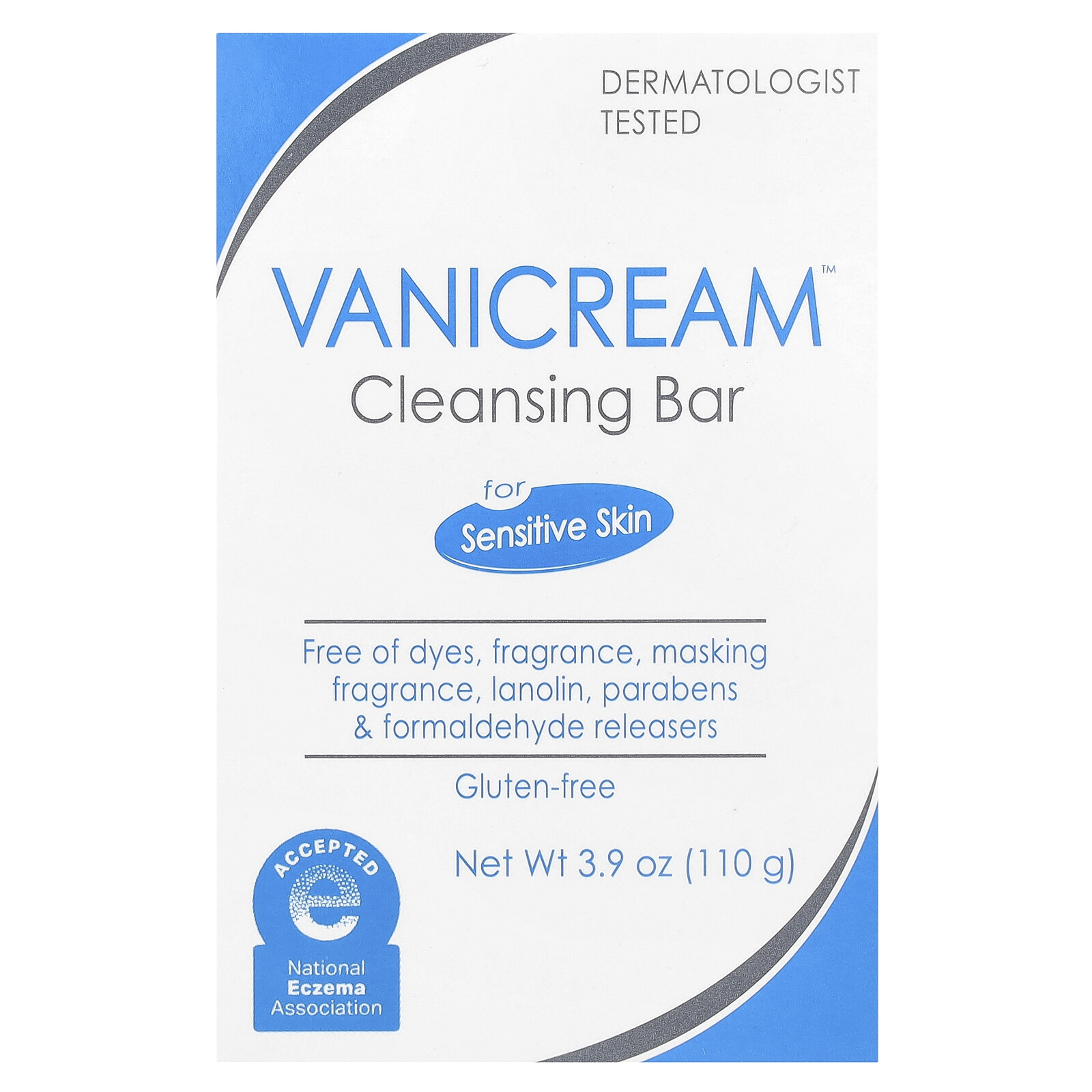 Cleansing Bar, For Sensitive Skin, Fragrance Free, 3.9 oz (110 g)