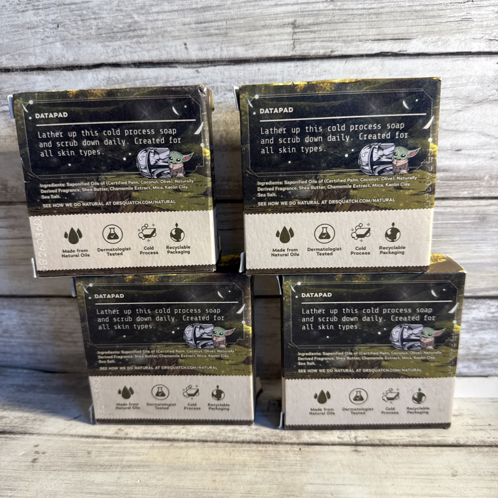 Lot Of 4 Dr. Squatch Limited Edition Zen Cleanse Star Wars Men’s Natural Soap