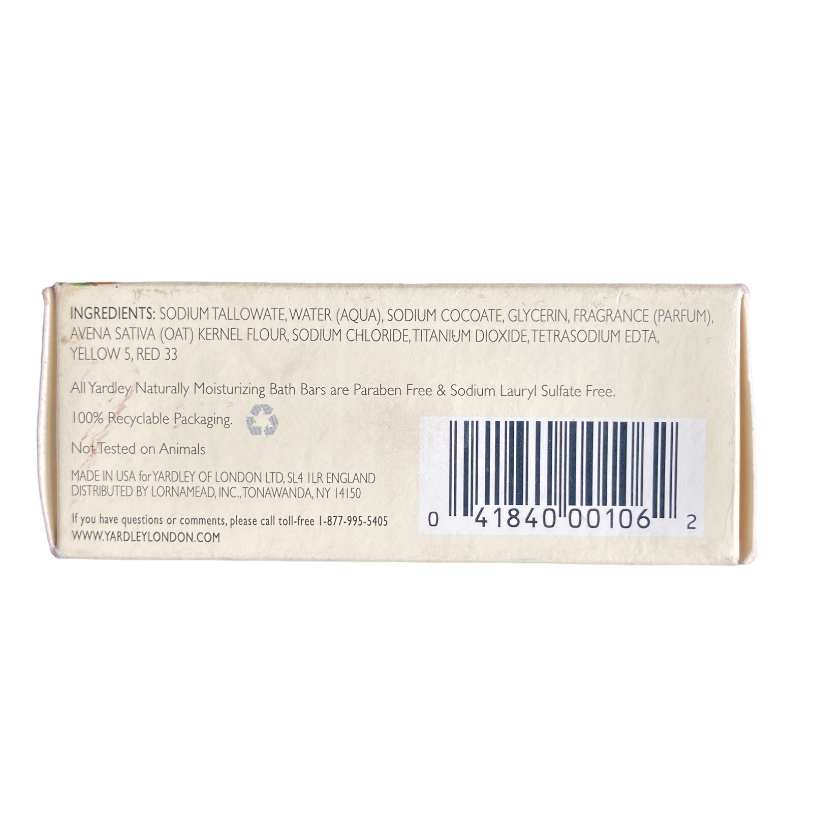 Yardley Bar Soap Oatmeal & Almond Exfoliating Moisturizing Bath for Dry Skin NIP