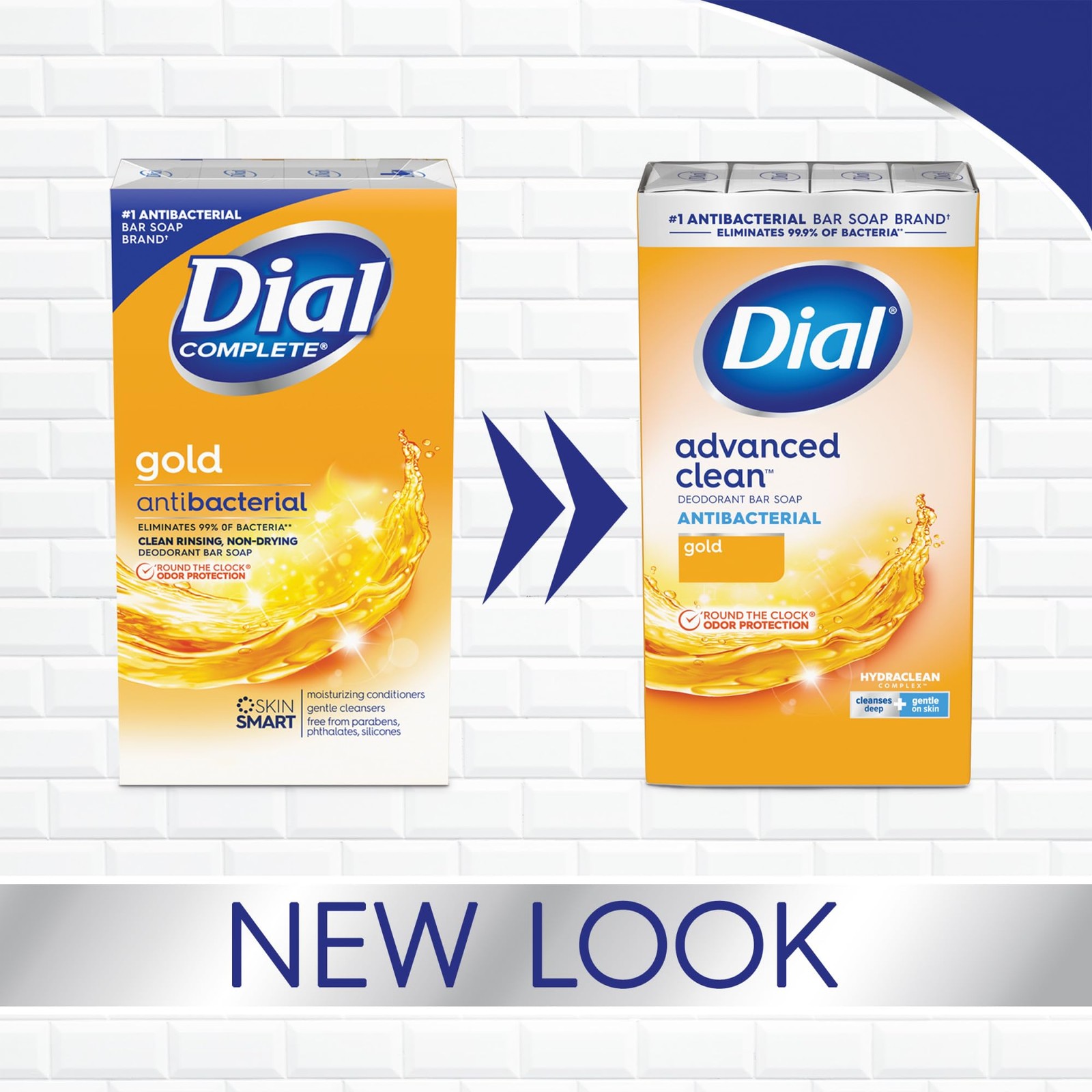 Dial Antibacterial Bar Soap, Refresh & Renew, White, 4.00 Ounce (Pack of 32)