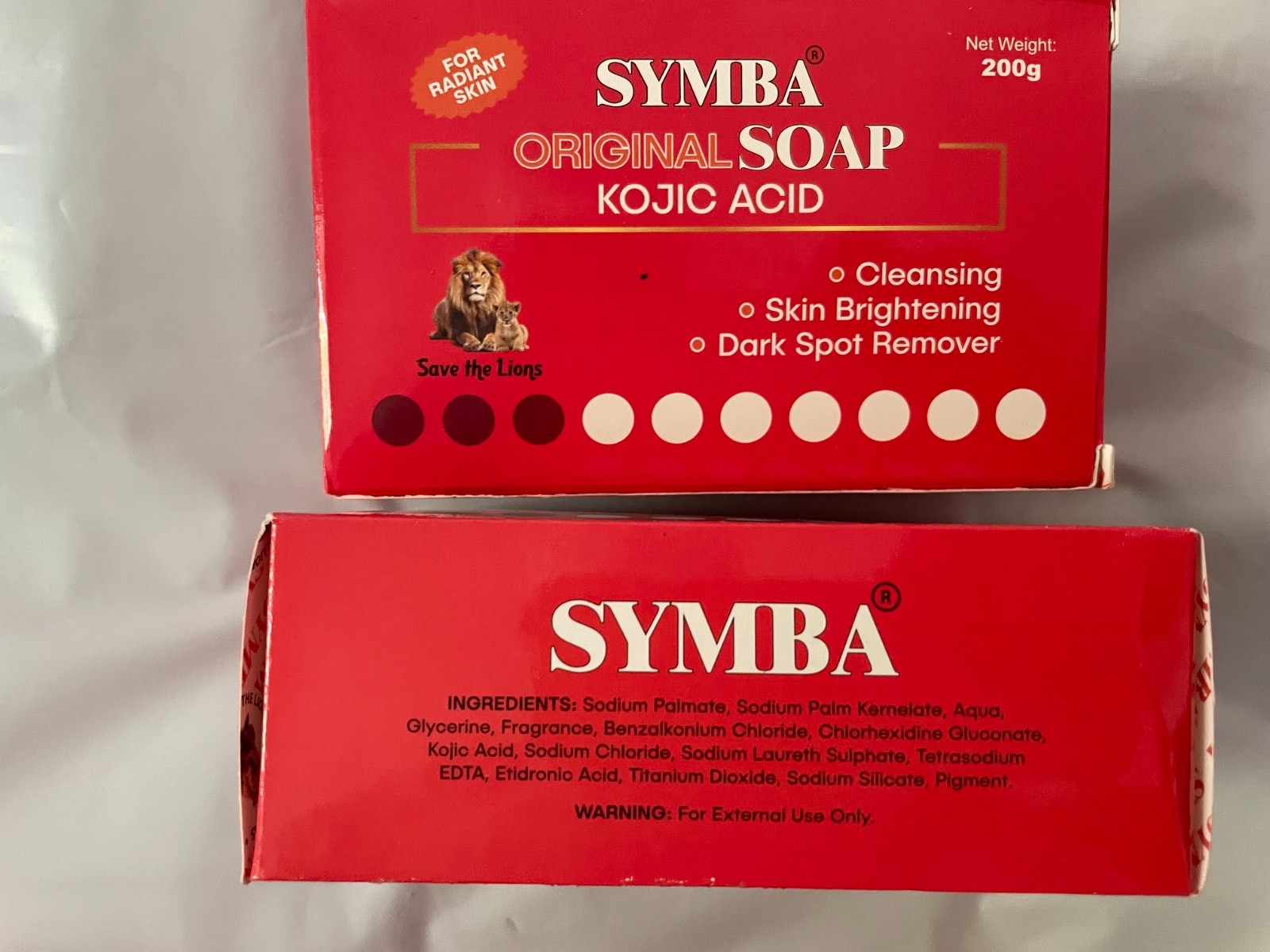 Symba Kojic Acid Soap Original Skin Brightening Bars 3 Pack 200g Each Dark Spot
