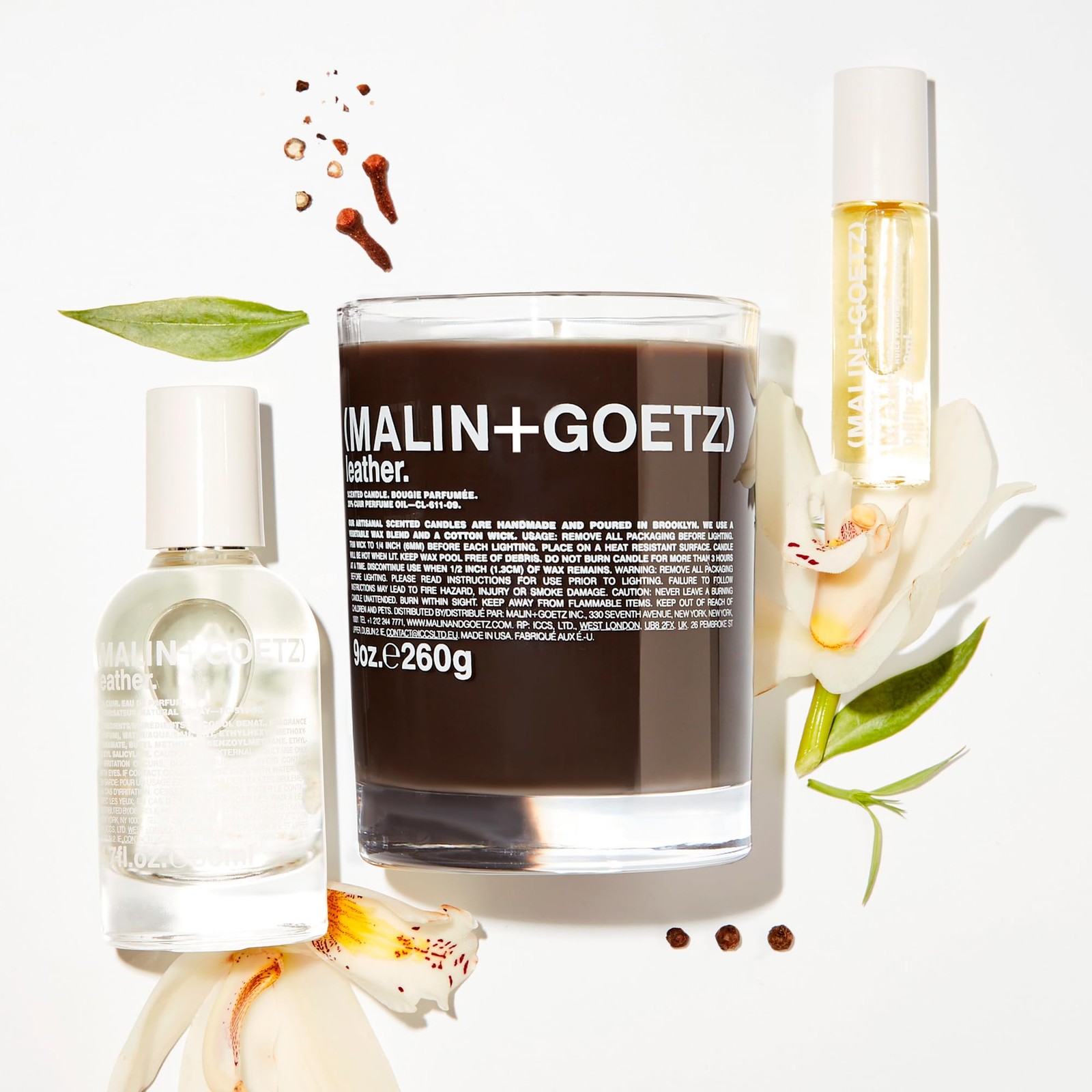 MALIN+GOETZ Perfume Oil Leather | Concentrated Fragrance in Signature Scents | T