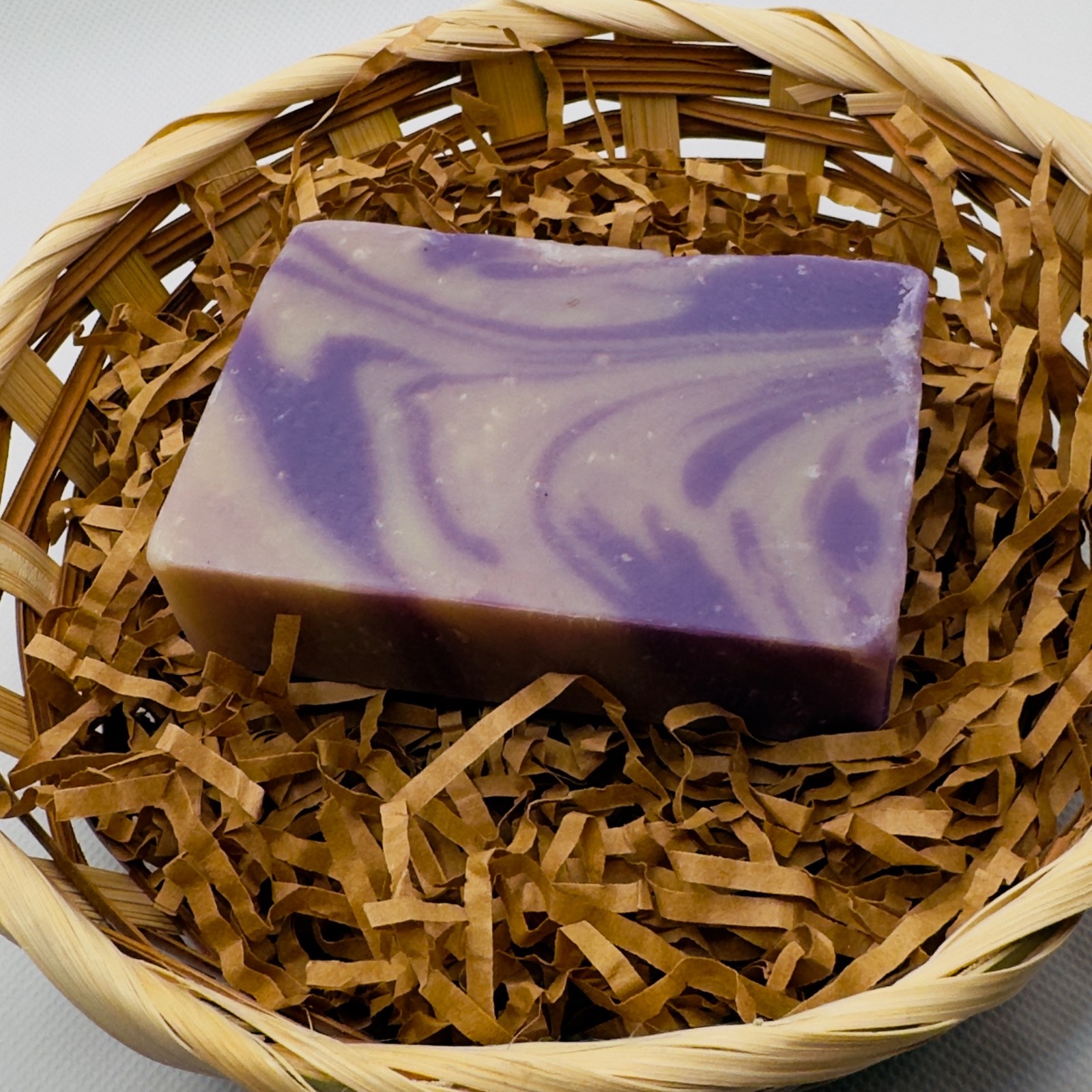 Handmade Midnight Amber Falls Soap Bar 4.8oz Purple Gold Swirl Natural coldpress
