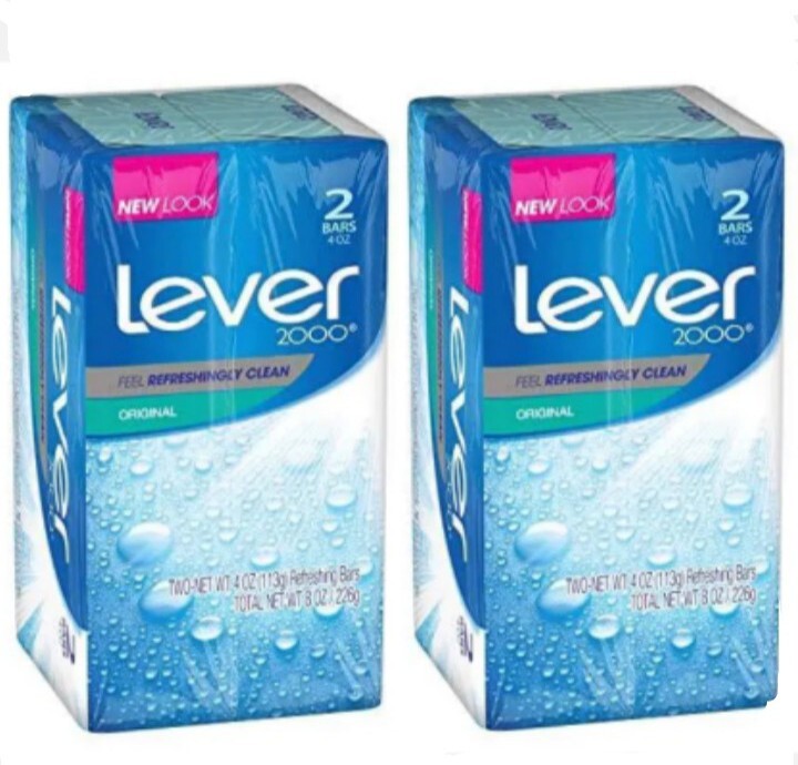 NEW! ORIGINAL LEVER 2000 (4-Bars) 4 Oz. (113g) Refreshingly Clean Feeling Skin!
