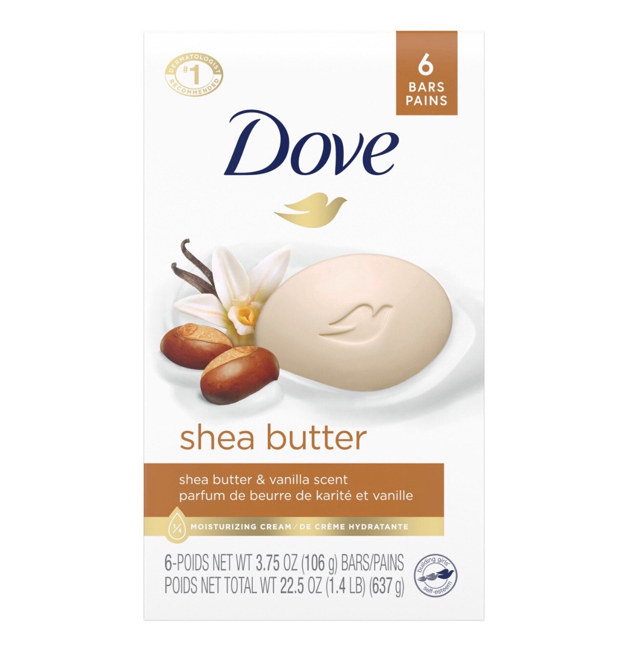 Dove Purely Pampering More Moisturizing Than Bar Soap Shea Butter- 22.5 Oz 6 Bar