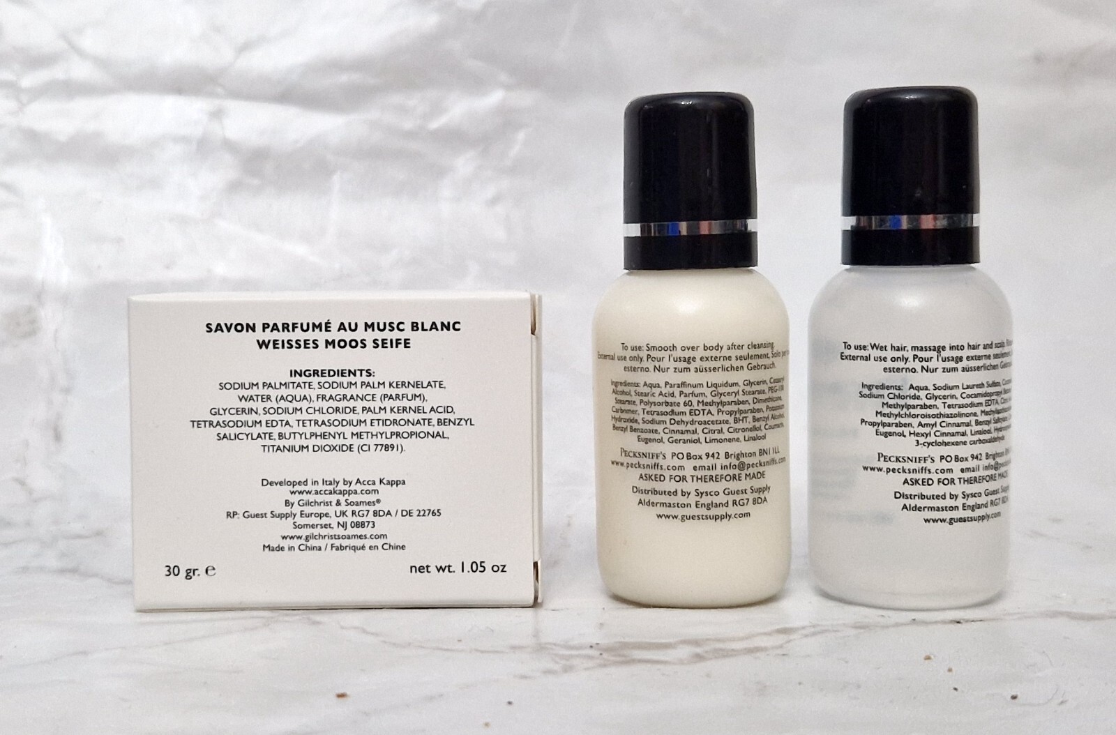 ACCA KAPPA PECKSNIFFS White Moss Soap Hand Body Moisturizer Revitalizing Shampoo
