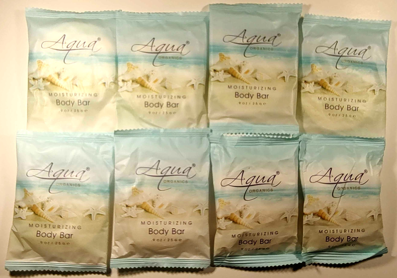 (Lot of 8) Aqua Organics Moisturizing Body Bar .9oz ~Aloe Vera, Olive Oil