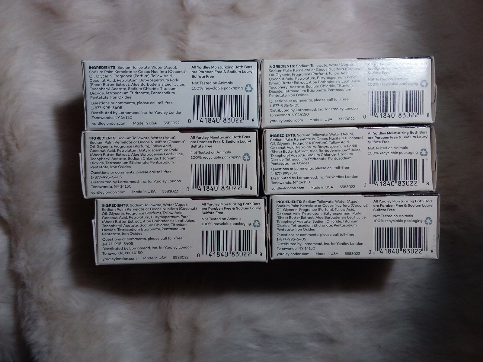Yardley London Soap Creamy Coconut Moisturizing Bath Bar 6 bars 4.25oz/120g