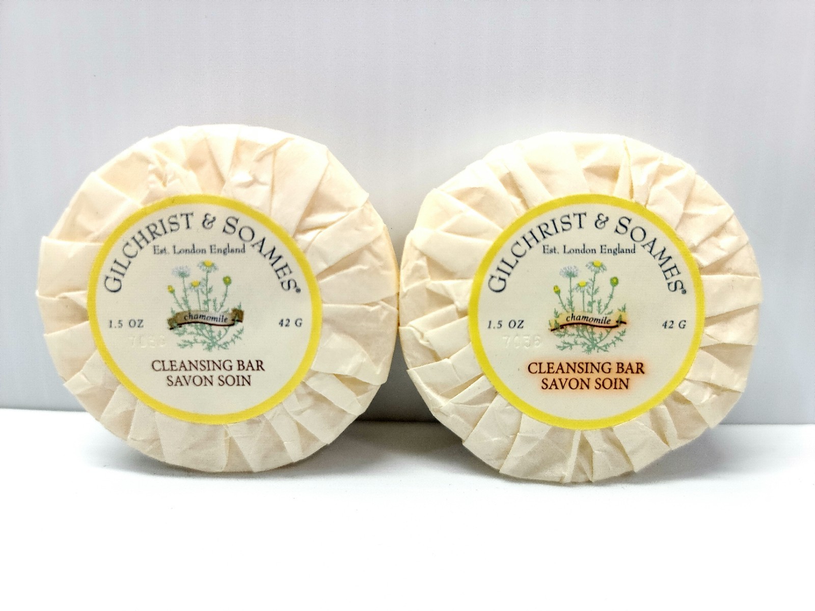 (x2) Gilchrist & Soames English England Soap Cleansing Bar Chamomile 1.5 oz each