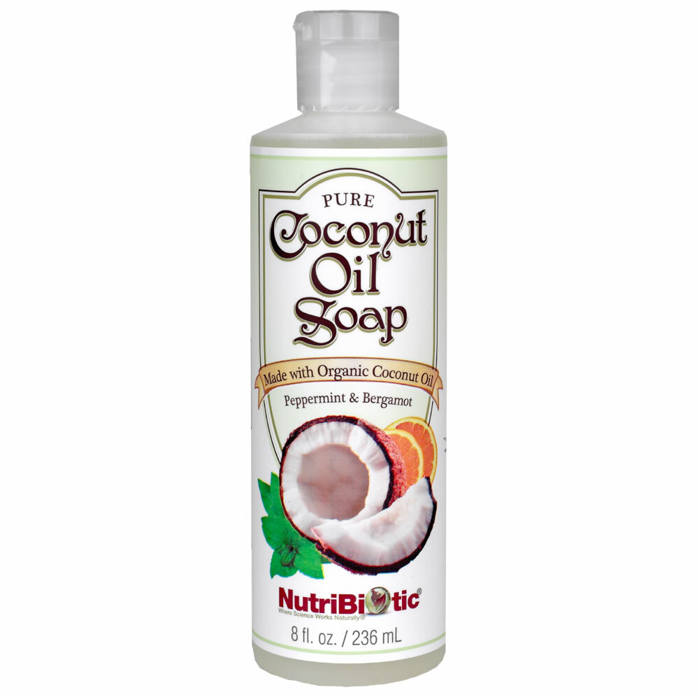 NutriBiotic – Organic Coconut Oil Soap, Peppermint & Bergamot – Free of Sulfates