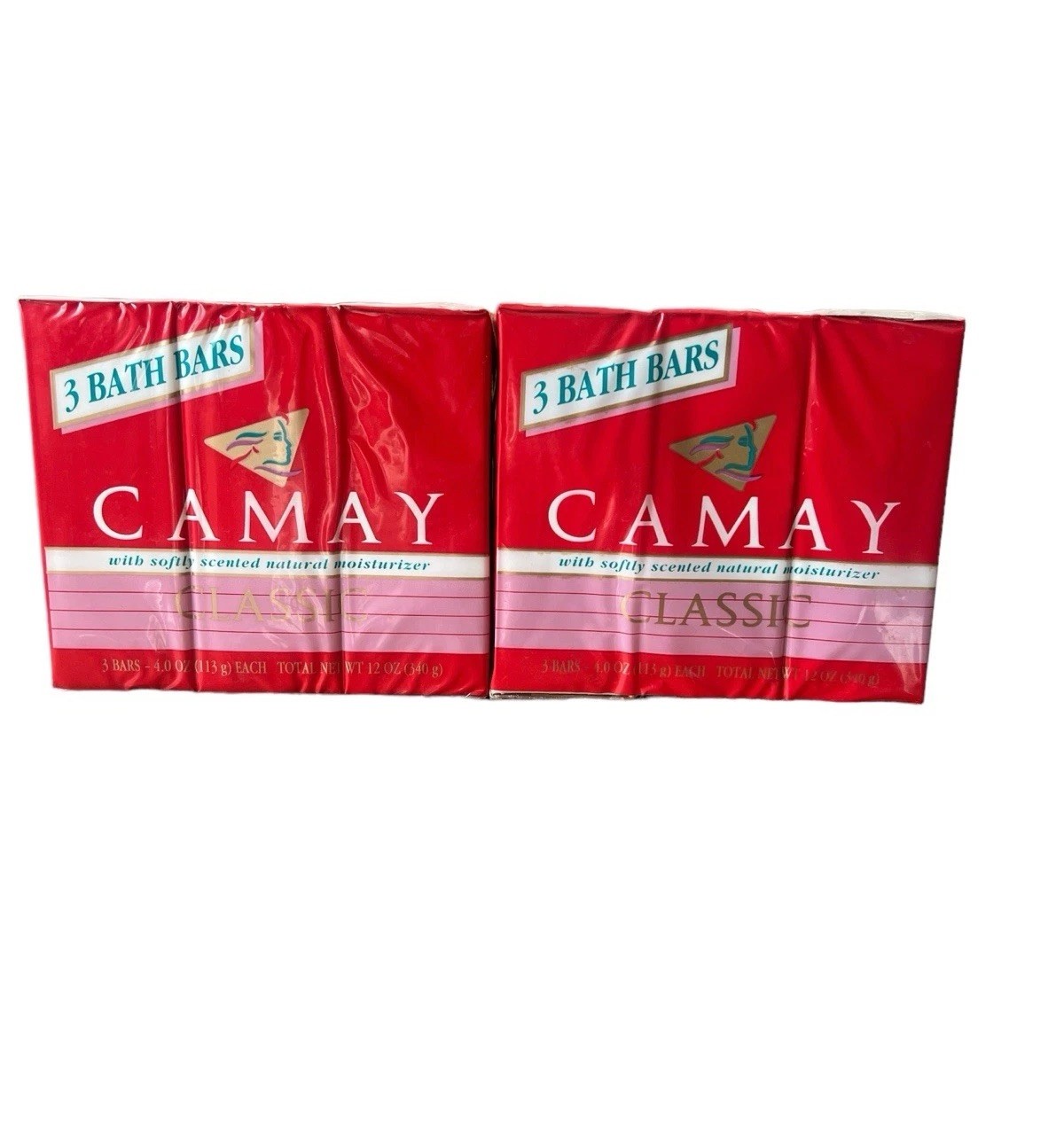 Camay Soap Pink Classic Softly Scented Beauty Bar 2 Packs of 3 P&G 6 Bars Total
